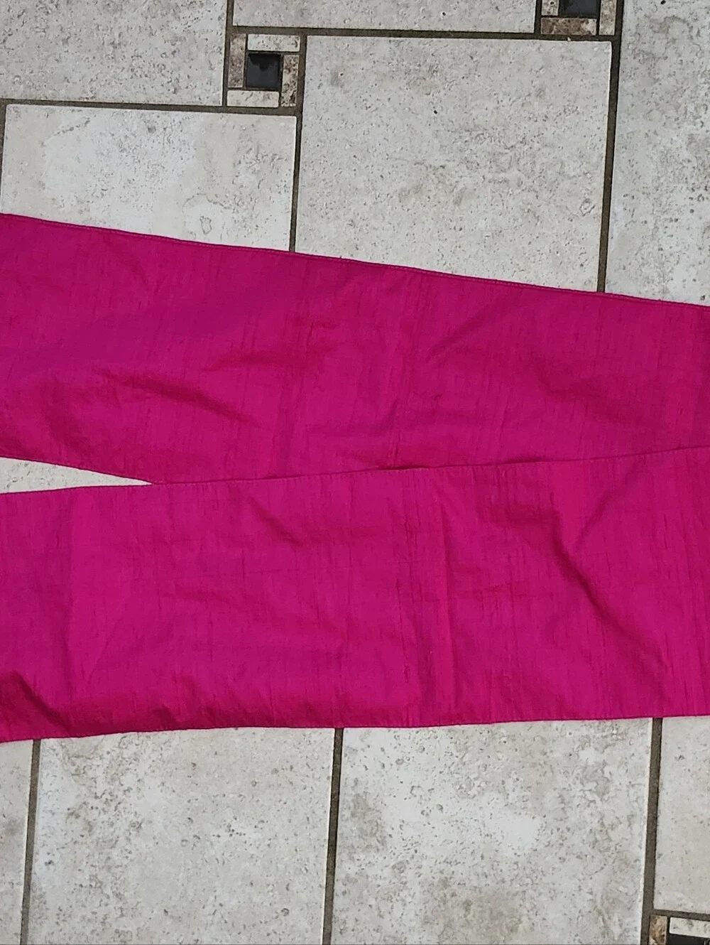Accessory Street Vibrant Fuchsia Long Thin Silk Head Scarf/Scarf